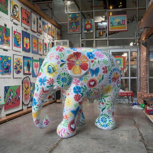 Scultura in Resina Colorata a Grandezza Naturale di Elefante e Angelo 3D in Stile <span class=keywords><strong>Pop</strong></span> <span class=keywords><strong>Art</strong></span> Contemporaneo per Giardino e Esterni - Product Image 3