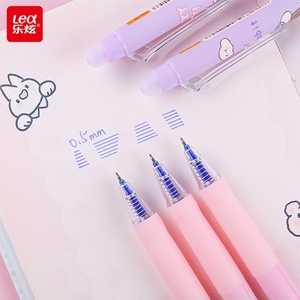 Penna cancellabile graziosa penna cancellabile con logo personalizzato 0.5mm penna a frizione blu retrattile cancellabile - Product Image 4