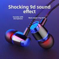 [Personnalisé R4] Écouteurs intra-auriculaires filaires en métal avec microphone, effet sonore 9D époustouflant, haut-parleur à anneau de cuivre, karaoké quotidien, 3,5 mm jl