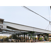 Pont piétonnier préfabriqué en acier léger au design moderne avec services de soudage et de découpe