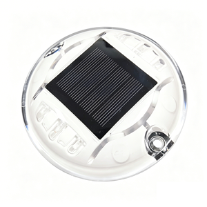 IP68 Waterproof Solar Road Stud 6 LED Double Sided Reflective Driveway Marker Mono Crystalline Solar Powered Ground <b>Light</b> 6 Tons - Product Image 1