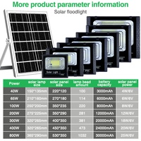 Projecteur LED solaire, lampes solaires d'extérieur, projecteurs étanches, éclairage intérieur/extérieur, éclairage de rue, éclairage de jardin, lampe murale, réflecteur solaire