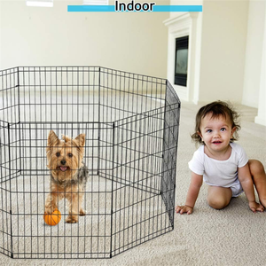 Portable Foldable Pet Dog Playpen Fence Crate Kennel Animal Wire Yard for Indoor Outdoor Puppy - Product Image 3