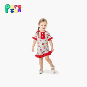 بيجامات أطفال عالية الجودة من القطن العضوي 100٪ من Puresun، ملابس نوم للفتيات بالجملة، طقم بيجامة للأطفال - Product Image 3