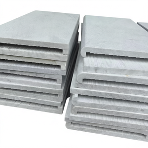 Borde de piscina de cuarcita blanca con piedras de borde de cara plana y borde cuadrado para hotel - Product Image 1
