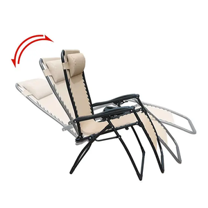 Silla Reclinable <span class=keywords><strong>Plegable</strong></span> de Jardín y Exterior al por Mayor Ajustable de Gravedad Cero para Playa y Piscina - Product Image 5