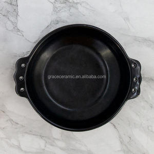 NUOVO Design Tilet, Piatto per Carne in Ceramica Nera Etiope Abissina Edizione <span class=keywords><strong>Taba</strong></span>, Grande Ciotola Classica in Ceramica Nera per Gomen Be Siga - Product Image 3