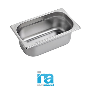 18/10 Stainless Steel GN 1/4 Food Pan 26.5 × 16.2 × 10 h cm, 483 g Inox Inox Macel - Product Image 4
