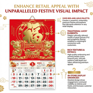 Custom Chinese 2027 <strong>Calendars</strong> Traditional Chinese <strong>Calendar</strong> Custom Printing Factory 2027 Zodiac Goat Wall <strong>Calendar</strong> Wholesale - Product Image 4