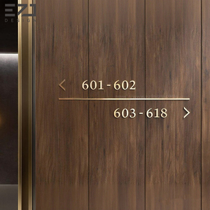 Custom in acciaio inox cartello della Lobby, direzionali Wayfinding segni, casa camera numero segnaletica con iscrizione - Product Image 5