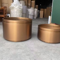 Vase sur pied de luxe nordique, grands pots de fleurs modernes en métal pour jardinage
