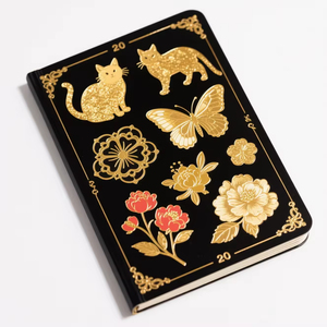 Étiquettes adhésives en papier, autocollants avec estampage doré, autocollants personnalisés, produits cadeaux et artisanat, autocollants d'emballage - Product Image 1