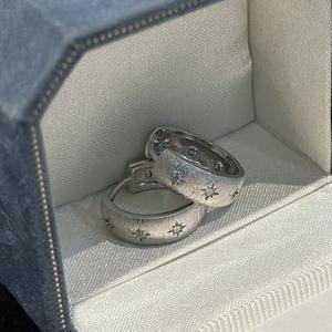 เวนชี่ เอส 925 ต่างหูเงินแท้รูปดาวหกเหลี่ยม ต่างหูแฟชั่นวินเทจ สไตล์โบราณ เย็นสบาย สดชื่น ขัดเงา - Product Image 4