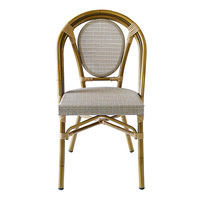 Vente en gros de chaises de jardin empilables en aluminium, bambou, rotin français, osier, pour café, terrasse, restaurant