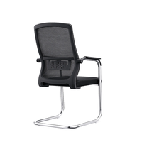 Nouvelle chaise de bureau moderne à cadre en acier sans tissu maillé de roue traîneau stationnaire pour réunion réception visiteurs invités événements en attente
