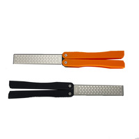 Couteau pliant patineurs pratique en forme d'éventail pierres de meulage Double face ménage diamant cuisine couteau de meulage artefact