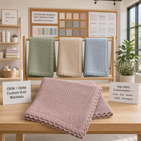 Pinuotu bébé tricoté couverture rose volant bord enfant en bas âge hiver tricot literie couverture chaud enfants coton Swaddle couvertures