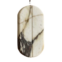 Poignée de porte et de tiroir en marbre Calacatta Viola, style luxe léger, en pierre naturelle, pour armoires et décoration intérieure