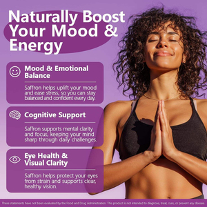 Cápsulas de Extracto de Azafrán, Suplemento Dietético Herbal para la Salud y el Bienestar, Aumenta la Energía, Refuerza el Sistema Inmunitario, Favorece el Sueño, Nootrópicos, Multivitaminas, OEM - Product Image 3