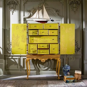 <span class=keywords><strong>Armoire</strong></span> de luxe française à double porte peinte à la main-Bois de hêtre <span class=keywords><strong>massif</strong></span> importé, meubles de rangement de salon au design original - Product Image 2
