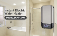 Chauffe-eau électrique instantané mural au design moderne et innovant, sans réservoir