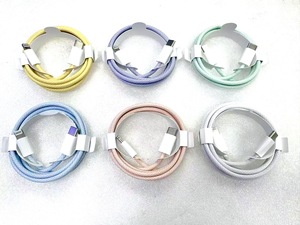 สายชาร์จไนล่อน2026 3A <span class=keywords><strong>2</strong></span>ม. PD 20W USB-C พร้อมตัวนำทองแดงบริสุทธิ์สำหรับ iPhone 14 13 12 11 <span class=keywords><strong>PRO</strong></span> MAX <span class=keywords><strong>iPad</strong></span> - Product Image 5