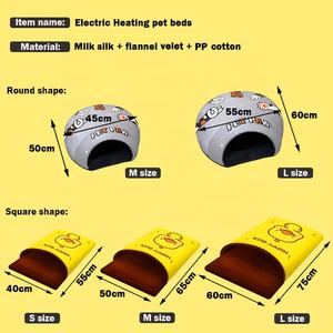 2023 Benutzer definierte USB-Aufladung beheizte Plüsch Pet Kennel Nest Cave Abnehmbare elektronische Heizung Haustier Schlaf bett für Hund Katze - Product Image 5
