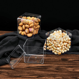 Custom Disposable Food Transparent PS Plastic <strong>Square</strong> Container <strong>Boxes</strong> with Lids for Cake/Bakery Packaging - Product Image 4