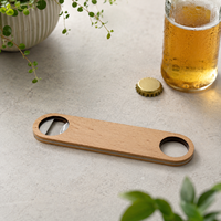 Lot en gros de 100 ouvre-bouteilles ronds en bambou personnalisables, vierges pour gravure laser, pour brasseries artisanales et agences de cadeaux promotionnels