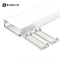 Nouveau design, profil de bande LED 100*35, lumière linéaire, profilés en aluminium pour bande LED COB, canal de logement pour bande LED, 8 pieds de long, personnalisable