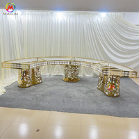 Juego de Sillas y Mesa de Comedor de Vidrio y Acero Inoxidable para Bodas, de Lujo y Modernas, para Uso en Exteriores, Duraderas y Fáciles de Limpiar