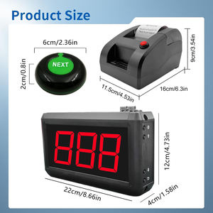 अगले नियंत्रण बटन के साथ वायरलेस 3-अंकीय डिस्प्ले कतार प्रबंधन प्रणाली पैजर के साथ वायरलेस 3 अंकों का प्रदर्शन - Product Image 4