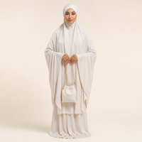 Ensemble de prière Poncho Telekung pour femmes, vêtements islamiques modestes