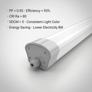 Luz LED Tri-Proof de 150 cm (5 pies), 60 W, 7200 lm, SMD2835, Alto Lumen, IP67, Impermeable, 3000 K, 4000 K, 5000 K, 6000 K, Iluminación para Lavado de Autos y Supermercados - Product Image 1