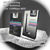 Carte réseau LAN ALFA de haute qualité USB 2.0 2,4 GHz 150 Mbps CE, adaptateur WiFi externe Realtek pour serveur