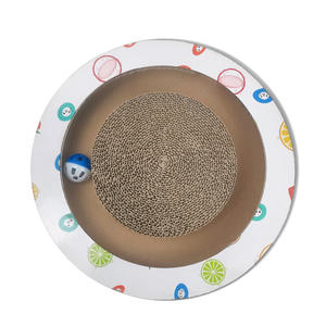 Personalizado 2 em 1 Rodada Grande Scratch Pad De Papelão com Trilha De Brinquedo <span class=keywords><strong>Cat</strong></span> Coçar Pads <span class=keywords><strong>Cat</strong></span> Play Board - Product Image 4