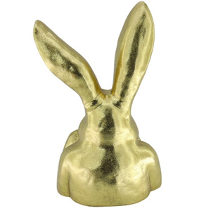 تماثيل أرنب بلاستيكية مطلية بالبلاتين والذهب تمثال أرنب ذهبي لديكور عيد الفصح - Product Image 6