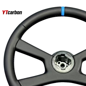 Volant en fibre de carbone véritable YTcarbon pour <span class=keywords><strong>Yukon</strong></span> Denali 91-95, accessoires intérieurs de voiture, style course modifié, personnalisé - Product Image 4