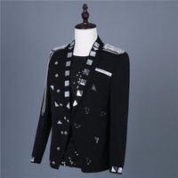 Nouvelle conception, vestes noires pour hommes adultes, blazers à paillettes brillantes, costumes de mariage, costumes de fête pour hommes