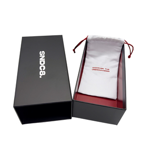 Boîte cadeau avec logo personnalisé, boîte rigide coulissante de luxe avec mousse noire pour bijoux, montres, cosmétiques, parfums, emballage cadeau - Product Image 5