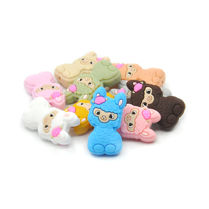 Gran oferta, cuentas masticables para dentición de bebé de grado alimenticio, abalorios de silicona <span class=keywords><strong>Lama</strong></span> personalizados de animales, cuentas focales para bolígrafos - Product Image 1