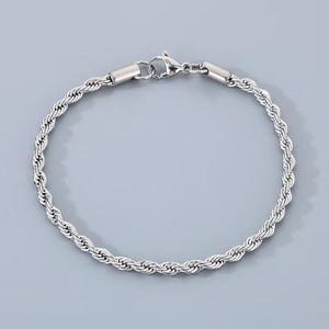 Bracelet torsadé en acier inoxydable tendance pour homme, élégant et simple, plaqué or 18 carats, style hip-hop - Product Image 5