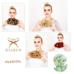 FQ001 Perruques chignon désordonné en cheveux synthétiques 10 cm, fibre haute température résistante à la chaleur, style bandeau pour femmes - Product Image 2