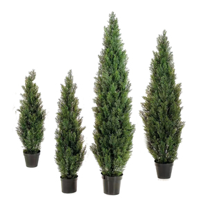 Multiple Sizes Cone <strong>Shape</strong> Artificial Cypress Cedar <strong>Tree</strong> Artificial Cedar Topiary for Home Decorative - Product Image 1
