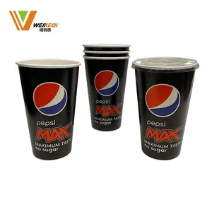 32Oz Cangkir Smoothie Besar dengan Tutup Kubah untuk Minuman Bir Air Susu Kocok Soda Cola Jus Cangkir Kertas