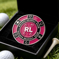 Marqueur de balle de golf en métal personnalisé Chiozo Coin, vente en gros, marqueur de golf en métal gravé de qualité supérieure, cadeaux d'entreprise personnalisés pour clubs de golf