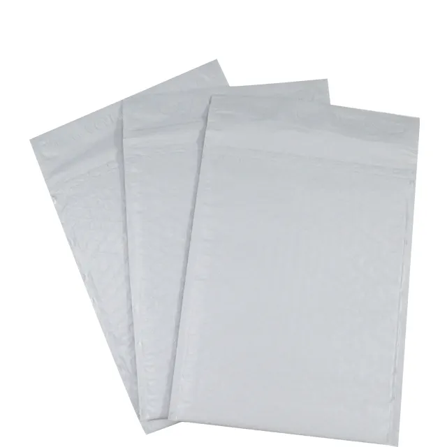 100 шт., матовый белый/серый бумажный конверт с пузырьками, 6x10/4x 5/14x20