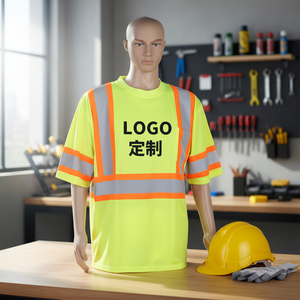 OEM安全反射シャツ メンズ 建設エンジニア安全反射長袖高視認性作業服 - Product Image 2