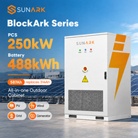 Système de stockage d'énergie solaire hybride tout-en-un 250 kW 488 kWh avec armoire IP55, batterie au lithium et onduleur pour usage commercial, agricole et industriel
