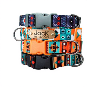 Personalized Engraved Leather & Plastic Modern Tactical Dog Collar for Girls and Boys Small/Medium/Large Sizes - Product Image 1